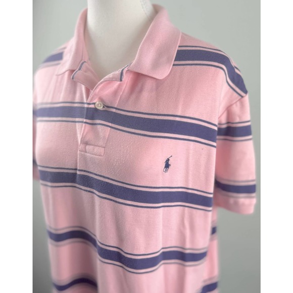 Ralph Lauren Other - Vintage 90s Polo Ralph Lauren Preppy Blue and Pink Blue Pony Polo Shirt Size M